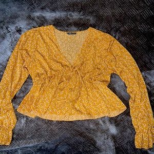 Yellow Floral all over blouse